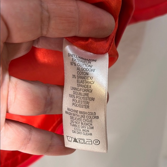 Kensie Red Trench Coat with Double-Breasted Design and Wide Collar - Picture 6 of 6